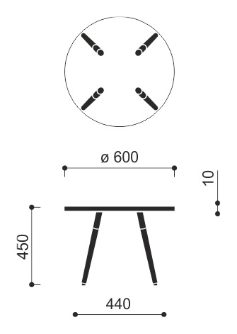 Wymiary stolika SW40